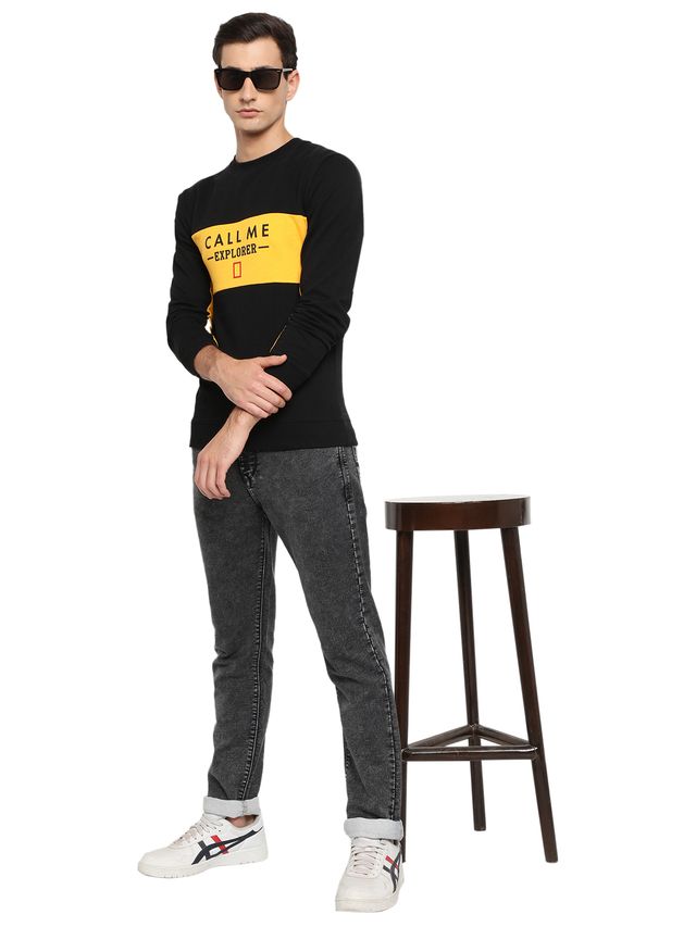 Mens Winter Sweatshirt Soft Cotton Full Sleeve Warm Casual Sweatshirt for Cold Weather