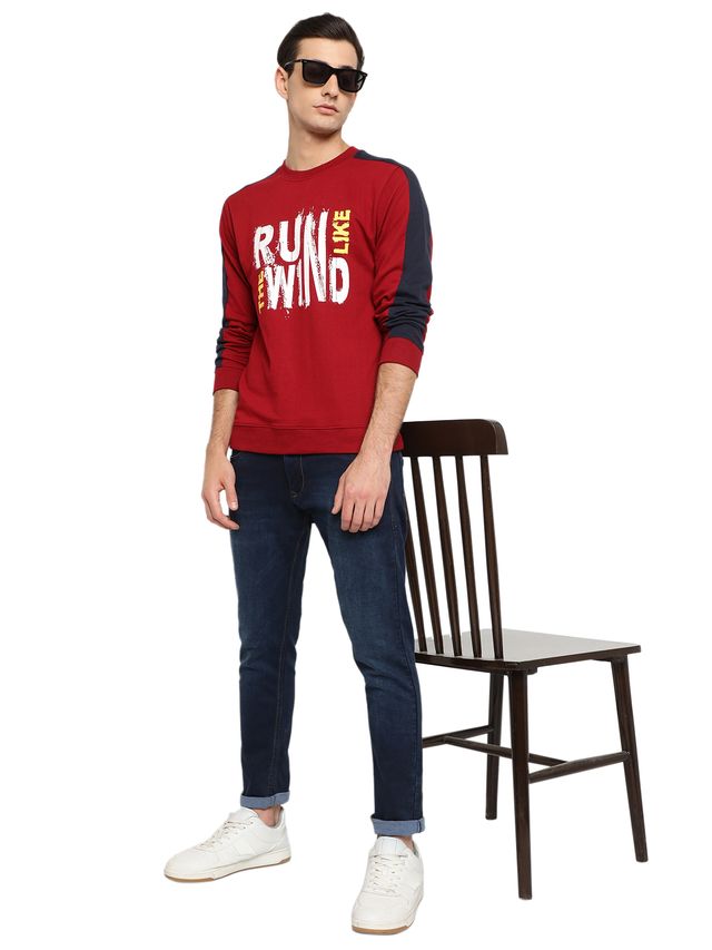 Mens Winter Sweatshirt Soft Cotton Full Sleeve Warm Casual Sweatshirt for Cold Weather