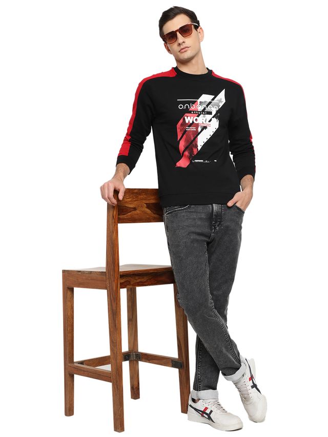Mens Winter Sweatshirt Soft Cotton Full Sleeve Warm Casual Sweatshirt for Cold Weather