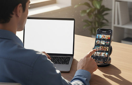 360° Magnetic Mobile Phone Holder with Vacuum Suction- Car, Bike & Desk Use