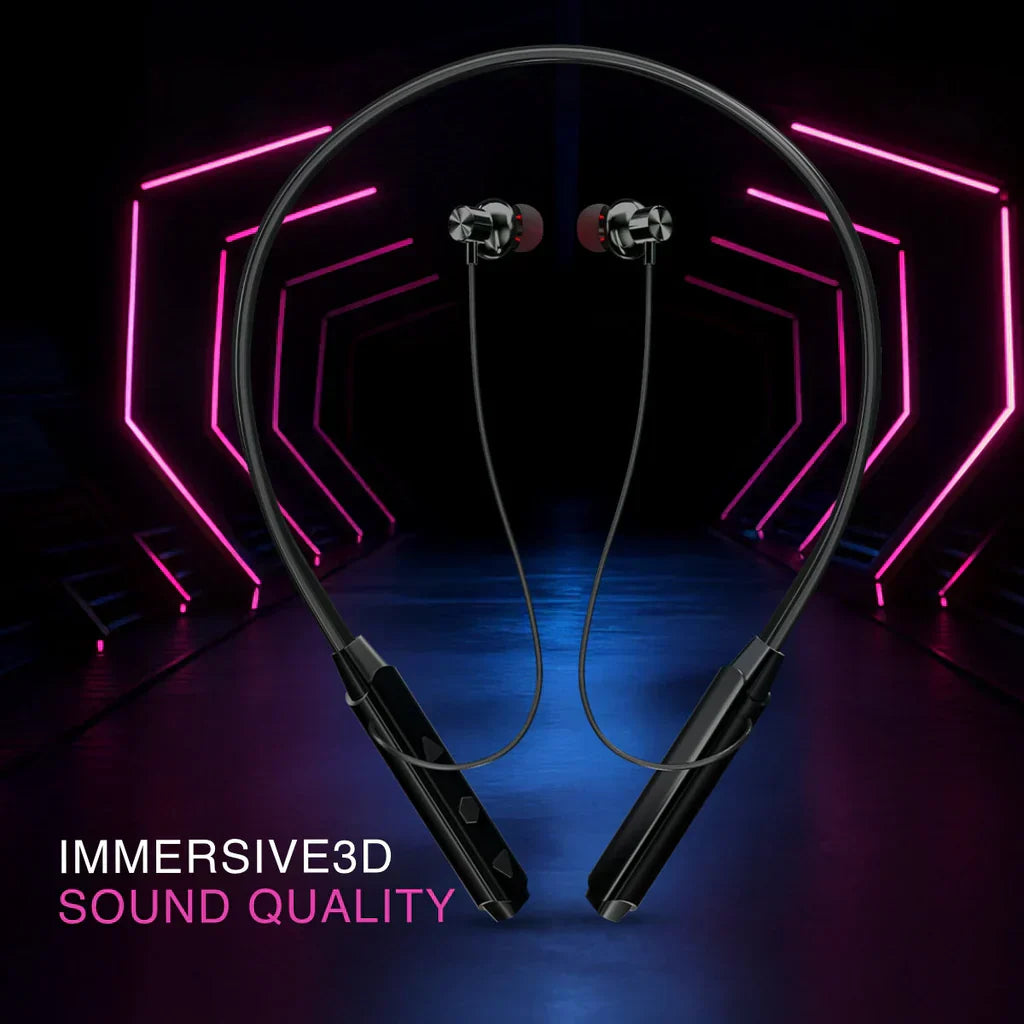 Wireless Bluetooth Neckband Earphones with Deep Bass Sound
