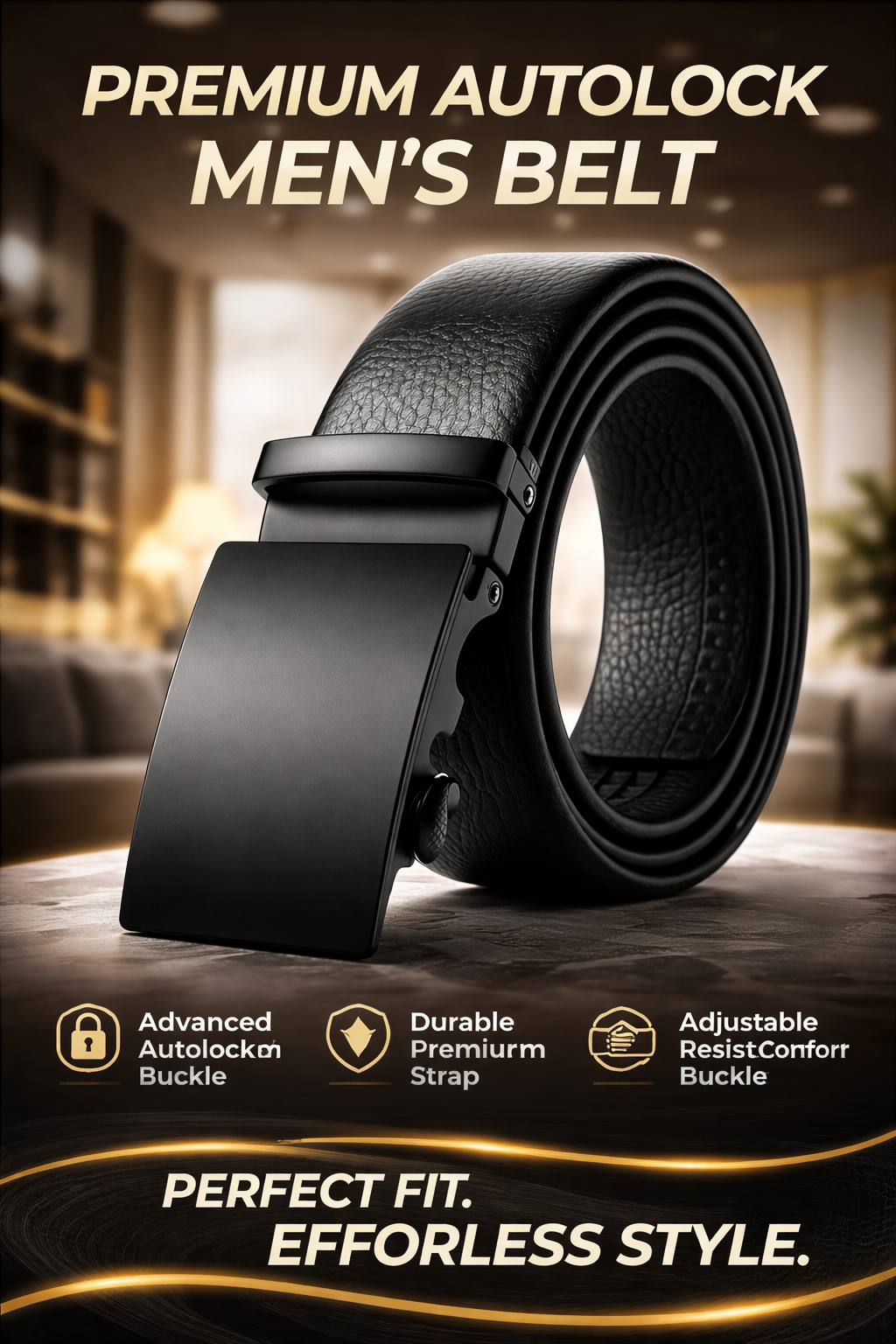 Pack of 2 - Premium Autolock Men’s Belt @ Rs 499/-