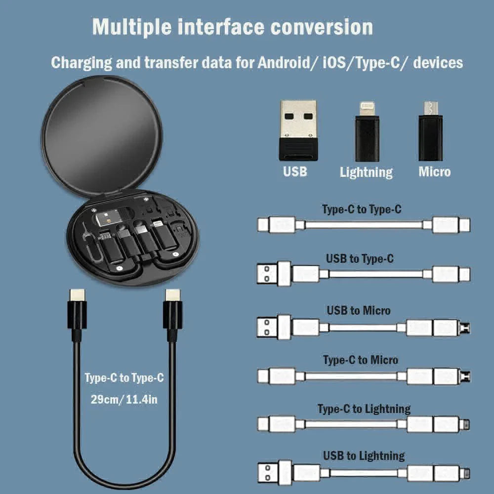 Wireless Bluetooth Cable Earbud M10 With Multifuncational Data Cable Set