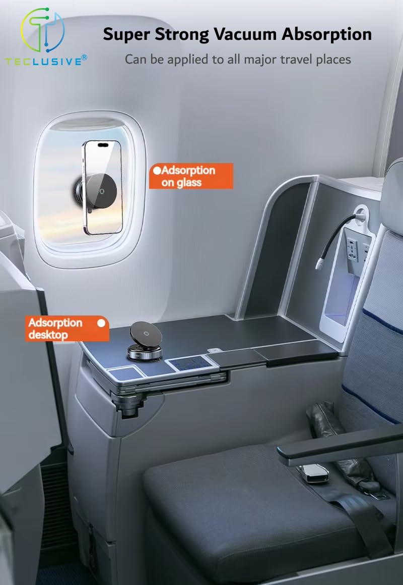 360° Magnetic Mobile Phone Holder with Vacuum Suction- Car, Bike & Desk Use