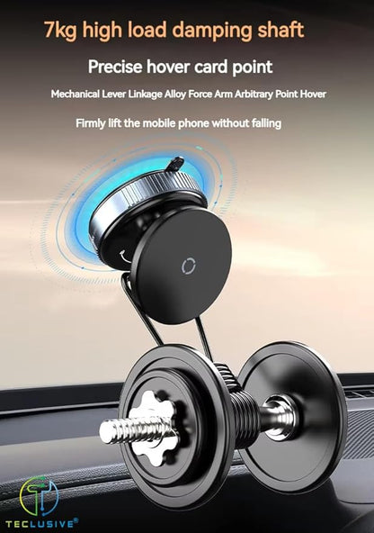 360° Magnetic Mobile Phone Holder with Vacuum Suction- Car, Bike & Desk Use