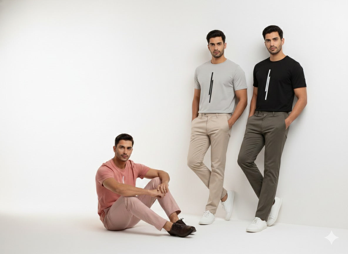 Tshirts for Men Combo Pack of 3 | Regular Fit | Printed | Round Neck Half Sleeve@ Rs 499/-