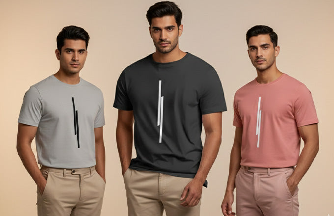 Tshirts for Men Combo Pack of 3 | Regular Fit | Printed | Round Neck Half Sleeve@ Rs 499/-