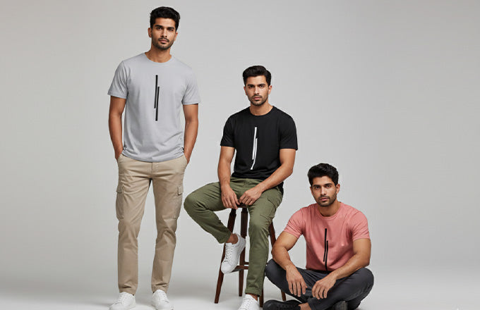 Tshirts for Men Combo Pack of 3 | Regular Fit | Printed | Round Neck Half Sleeve@ Rs 499/-